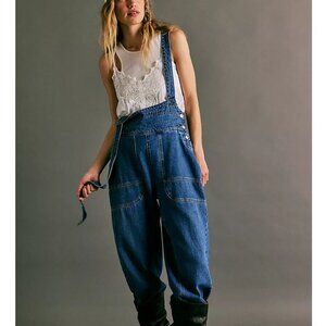 We The Free Felix Denim Overalls Color: Seaport
